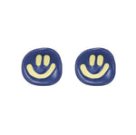 Load image into Gallery viewer, Blue Smile Face Earring
