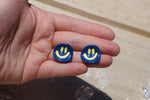 Load image into Gallery viewer, Blue Smile Face Earring

