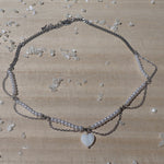 Load image into Gallery viewer, White heart choker
