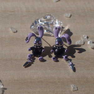 Devil rabbit earrings